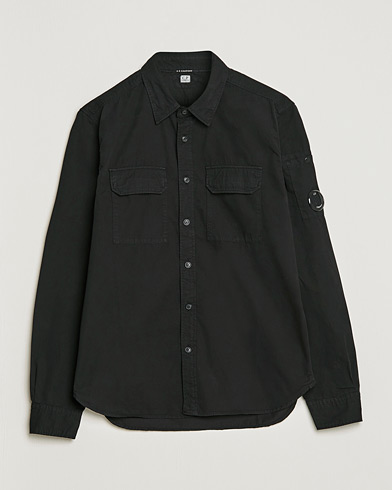 Herr | Overshirts | C.P. Company | Garment Dyed Gabardine Shirt Jacket Black