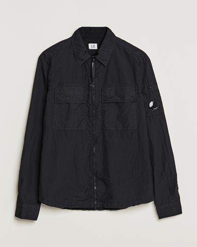 Herr | Overshirts | C.P. Company | Taylon L Nylon Zip Shirt Jacket Black