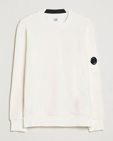 Herr | C.P. Company | C.P. Company | Diagonal Raised Fleece Lens Sweatshirt White