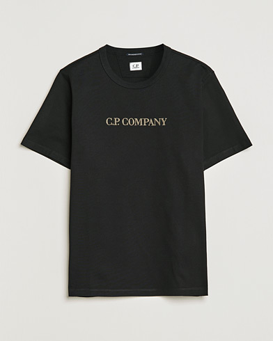 Herr | Svarta t-shirts | C.P. Company | Heavy Mercerized Cotton Logo Tee Black