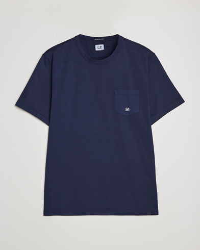 Herr |  | C.P. Company | Mercerized Cotton Pocket T-Shirt Navy