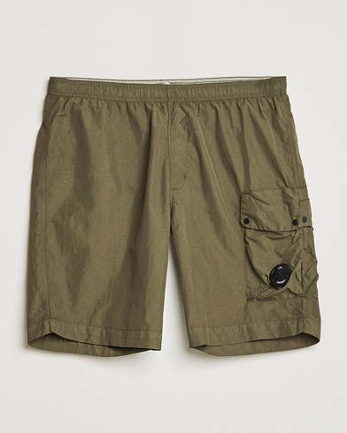 Herr | C.P. Company | C.P. Company | Flatt Nylon Garment Dyed Shorts Olive