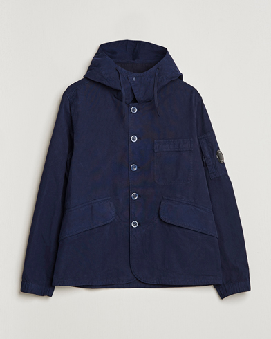 Herr | Samtida jackor | C.P. Company | MAIS-B Canvas Weave Garment Dyed Jacket Navy