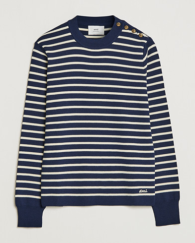 Herr | Stickade tröjor | AMI | Sailor Sweater Navy/White