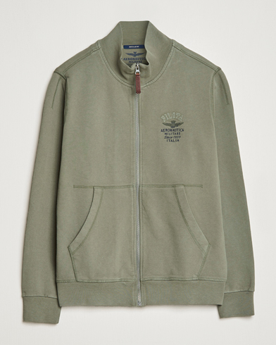 Herr | Full-zip | Aeronautica Militare | Full Zip Sweater Green