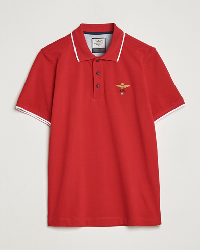 Herr | Aeronautica Militare | Aeronautica Militare | Garment Dyed Cotton Polo Red