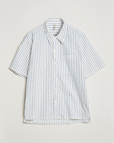 Herr | New Nordics | Sunflower | Spacey Striped Camp Shirt Blue/White