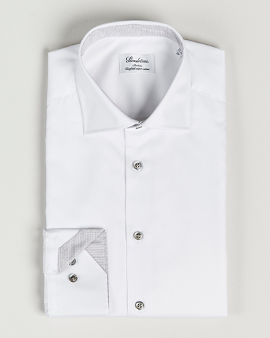 Herr | Mörk kostym | Stenströms | Slimline Cut Away Contrast Shirt White