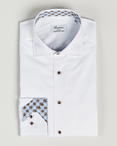 Herr |  | Stenströms | Slimline Cut Away Contrast Shirt White
