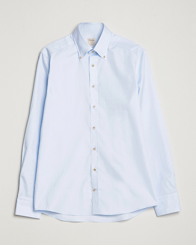 Herr |  | Stenströms | Slimline Button Down Pinpoint Oxford Shirt Blue