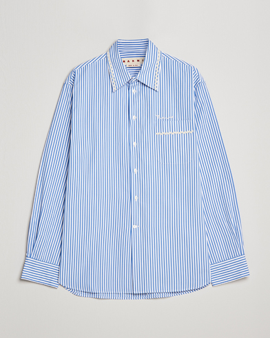 Herr | Marni | Marni | Striped Pocket Shirt Iris Blue