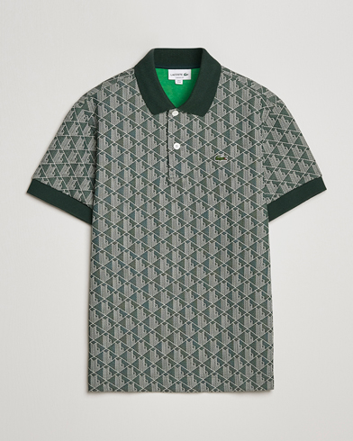 Herr | Lacoste | Lacoste | Classic Fit Monogram Polo Green/Wood Shaving