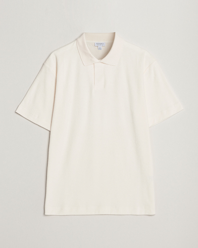 Herr | Rea kläder | Sunspel | Towelling Polo Shirt Archive White