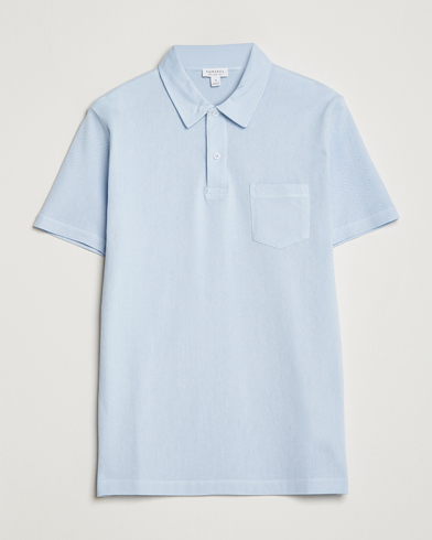 Herr | Pikéer | Sunspel | Riviera Polo Shirt Pastel Blue