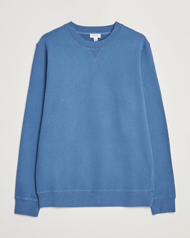 Herr | Sweatshirts | Sunspel | Loopback Sweatshirt Blue Stone