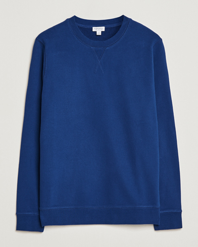 Herr | Sweatshirts | Sunspel | Loopback Sweatshirt Space Blue