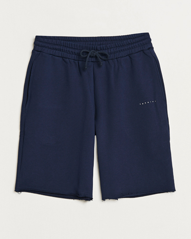 Herr | Mjukisshorts | Lardini | Cotton Embroidery Shorts Navy
