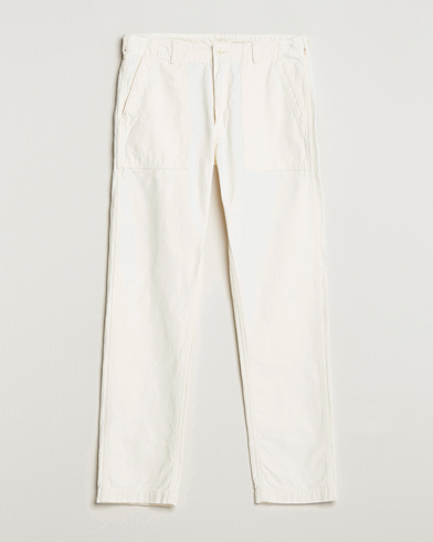 Herr | Japanese Department | orSlow | Slim Fit Original Sateen Fatigue Pants Ecru