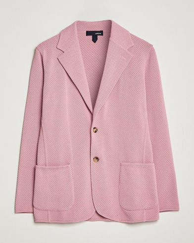 Herr | Stickade kavajer | Lardini | Knitted Structure Cotton Blazer Soft Pink