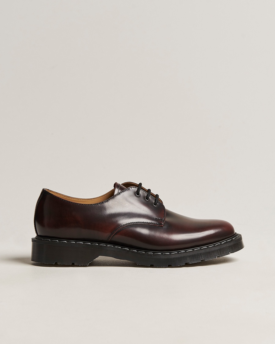 Solovair 3 Eye Gibson Shoe Burgundy Shine – Brun