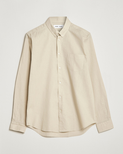 Herr |  | Samsøe & Samsøe | Liam Linen Cotton Shirt Oatmeal
