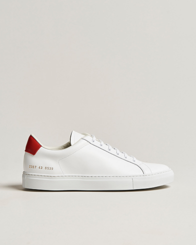 Herr |  | Common Projects | Retro Low Suede Sneaker White/Red