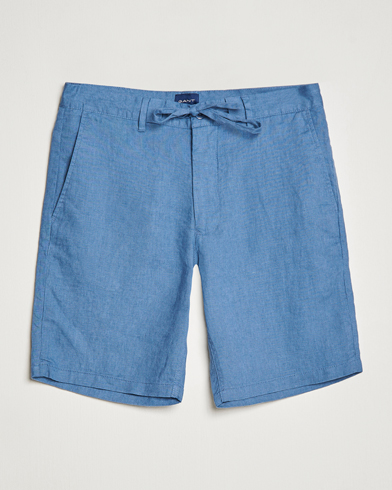 Herr | GANT | GANT | Relaxed Linen Drawstring Shorts Salty Sea Blue