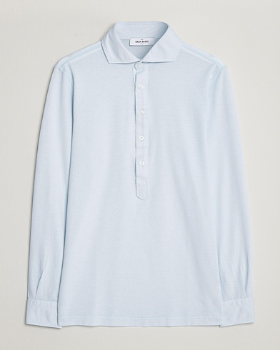 Herr | Italian Department | Gran Sasso | Popover Shirt Light Blue