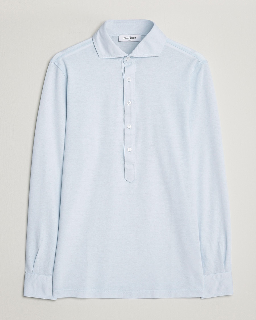 Herr | Gran Sasso | Gran Sasso | Popover Shirt Light Blue