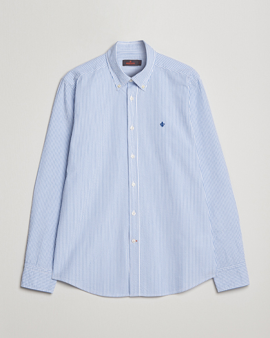 Herr | Skjortor | Morris | Seersucker Button Down Shirt Light Blue/White