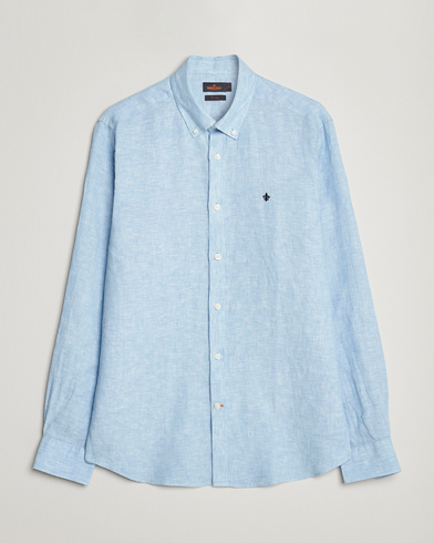 Herr | Linneskjortor | Morris | Douglas Linen Button Down Shirt Light Blue