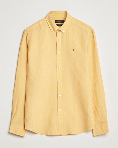Herr | Linneskjortor | Morris | Douglas Linen Button Down Shirt Yellow