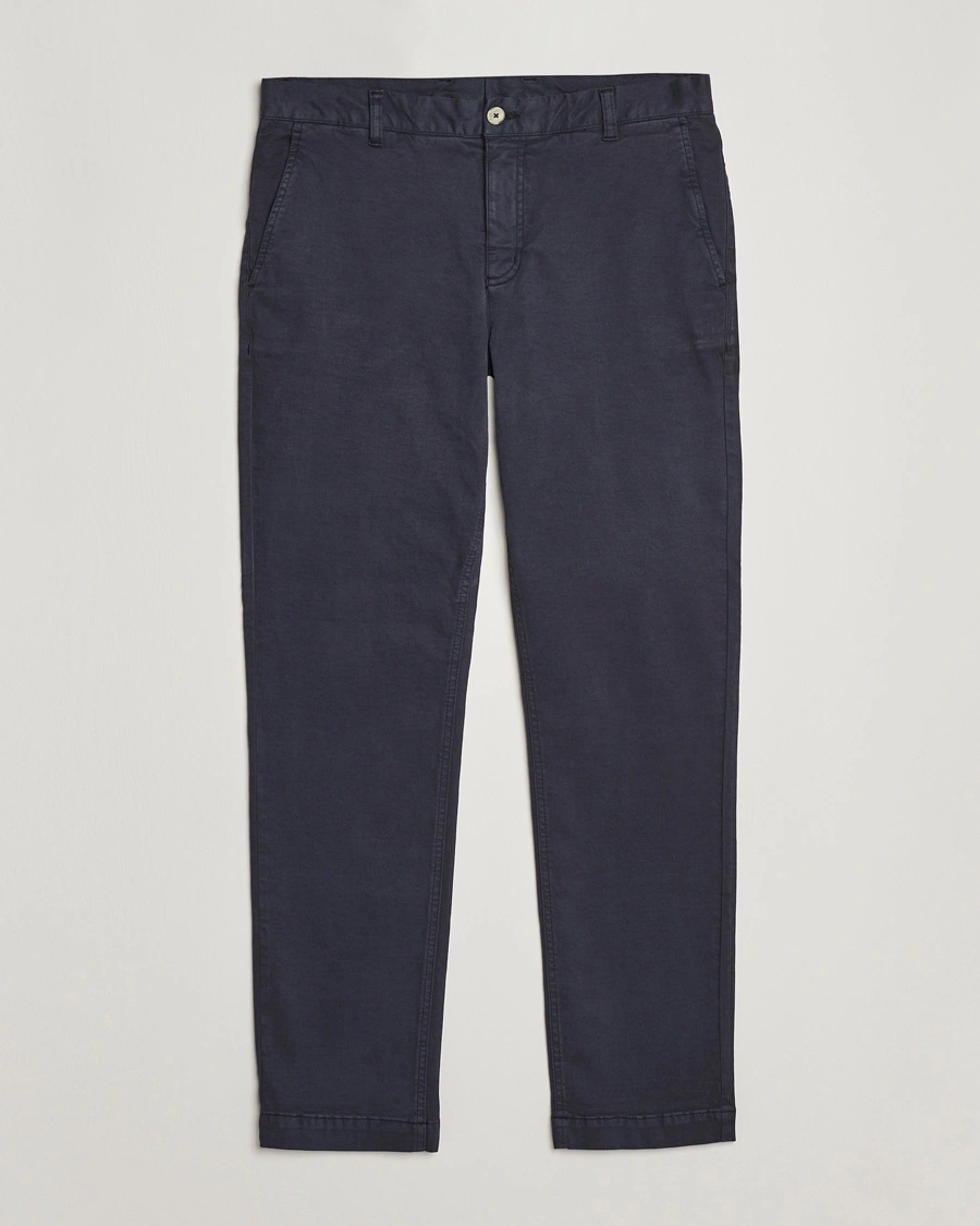 Herr | Byxor | Morris | Jeffrey Brushed Chinos Blue