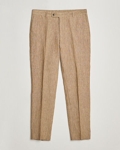 Herr | Kostymer | Morris | Bobby Linen Suit Trousers Khaki