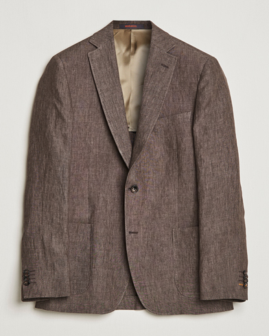 Herr | Kavajer | Morris | Archie Linen Suit Blazer Brown