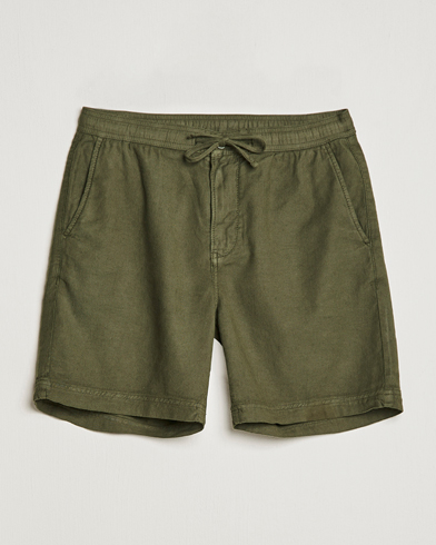 Herr | Linneshorts | Morris | Fenix Linen Drawstring Shorts Olive