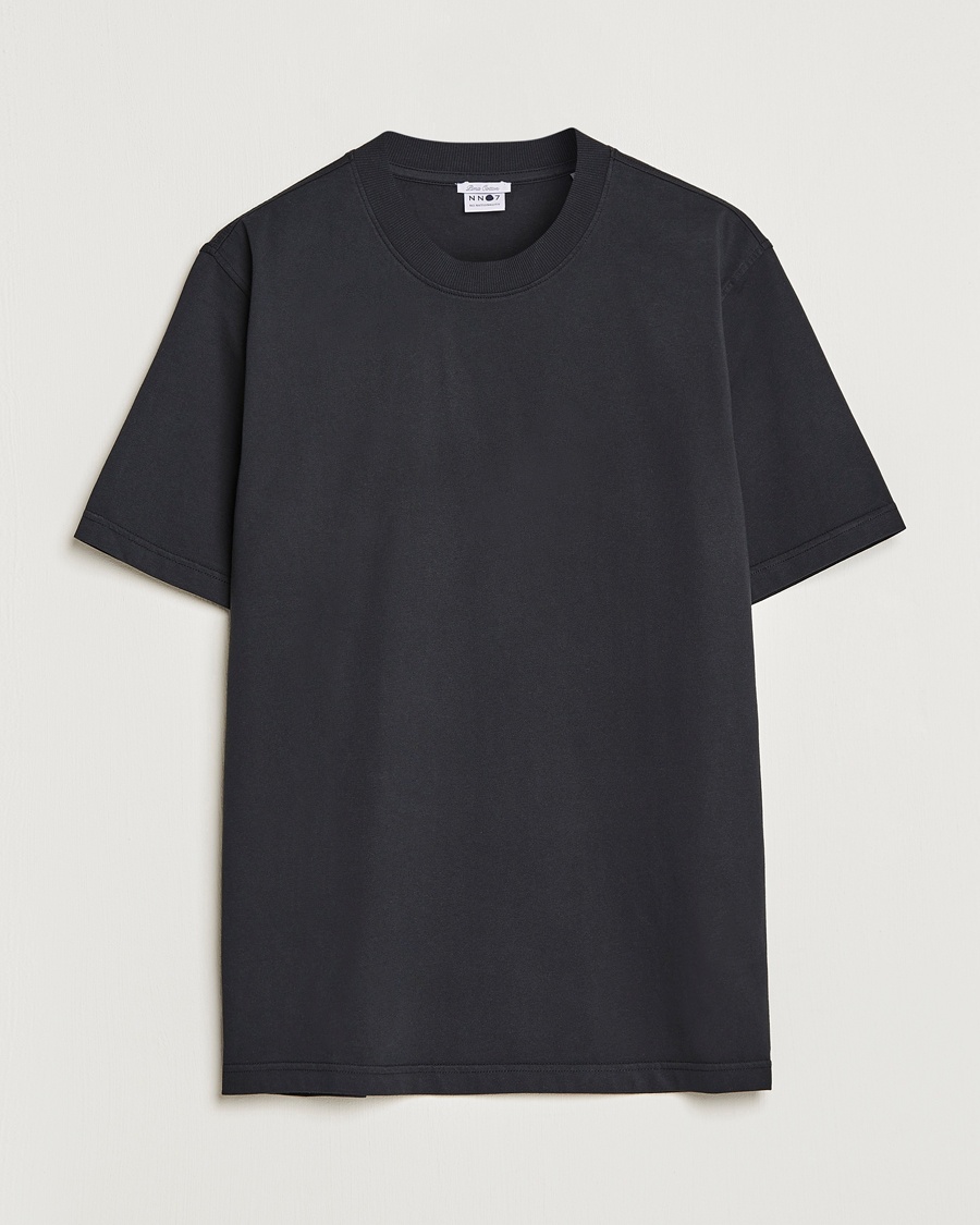 Herr | Svarta t-shirts | NN07 | Adam Pima Crew Neck T-Shirt Black