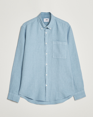 Herr | Kläder | NN07 | Arne Linen Shirt Ashley Blue