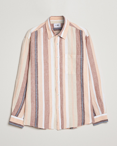 Herr |  | NN07 | Deon Linen Striped Shirt Multi