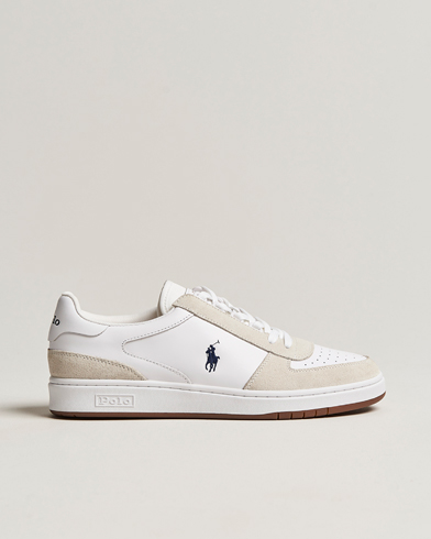 Herr | Preppy Authentic | Polo Ralph Lauren | Court Leather Sneaker White/Newport Navy