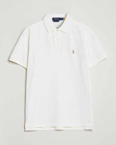 Herr | Kortärmade pikéer | Polo Ralph Lauren | Custom Slim Fit Polo Deckwash White