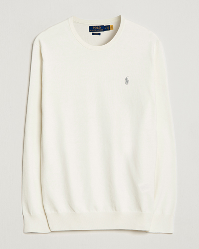 Herr | Tröjor | Polo Ralph Lauren | Cotton Crew Neck Sweater Cream