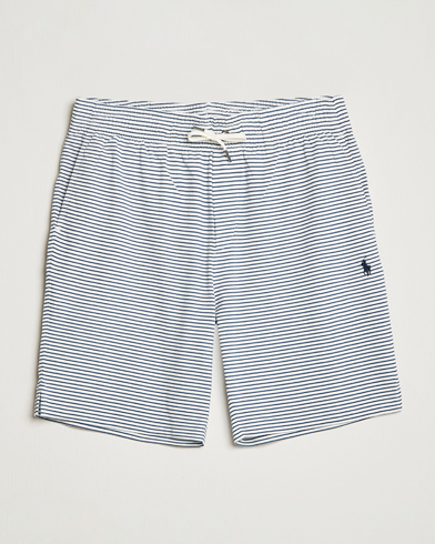 Herr |  | Polo Ralph Lauren | Brused Spa Jersey Striped Sweatshorts White/Blue