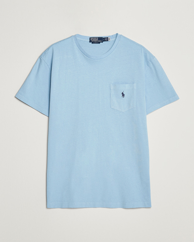 Herr | T-Shirts | Polo Ralph Lauren | Cotton/Linen Crew Neck T-Shirt Powder Blue