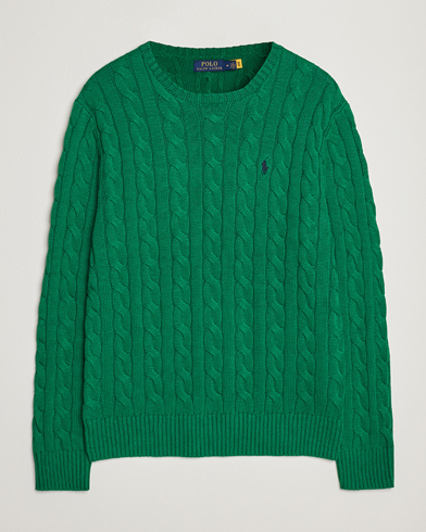 Herr | Tröjor | Polo Ralph Lauren | Cotton Cable Pullover Athletic Green