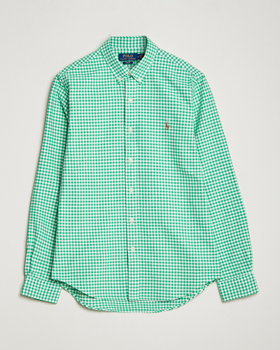 Herr |  | Polo Ralph Lauren | Slim Fit Oxford Checked Shirt Emerald/White