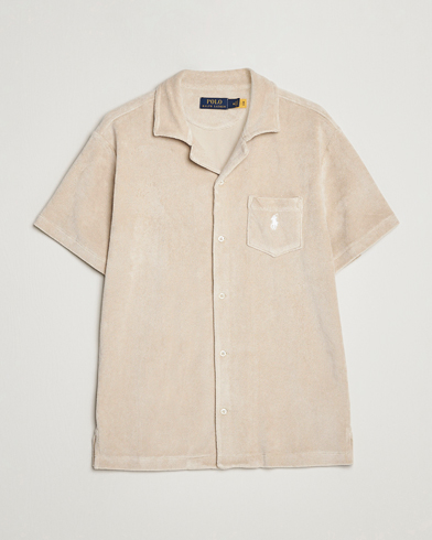Herr | Terry | Polo Ralph Lauren | Cotton Terry Short Sleeve Shirt Spring Beige