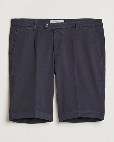 Herr | Chinosshorts | Briglia 1949 | Pleated Cotton Shorts Navy