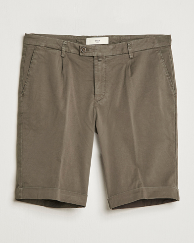 Herr | Chinosshorts | Briglia 1949 | Pleated Cotton Shorts Brown