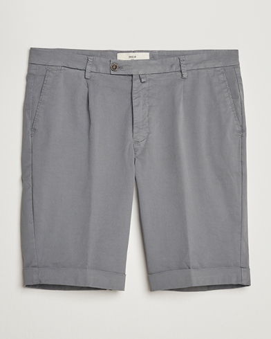 Herr | Chinosshorts | Briglia 1949 | Pleated Cotton Shorts Grey